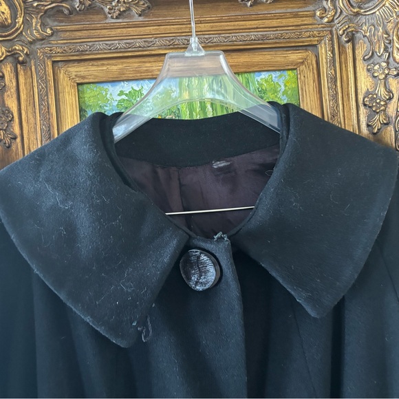 Broadlustre Vintage Black Wool Blend Coat - Picture 3 of 11